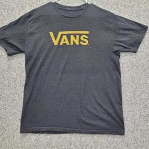 Vans Mens Short Sleeve T Shirt Graphic Logo‎ Dark Gray Size Medium